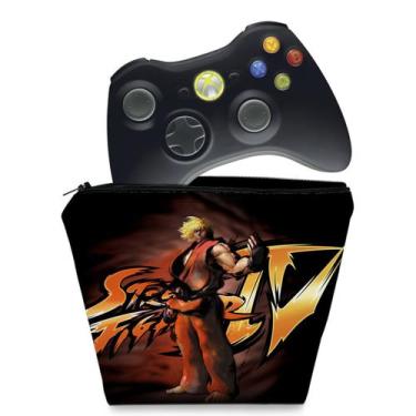 Imagem de Capa Compatível Xbox 360 Controle Case - Street Fighter 4 A - Pop Arte