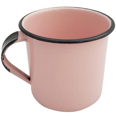 Imagem de Caneca Esmaltada Xícara de Café Chá 400ml Caneca  Agata Caneca Rosa