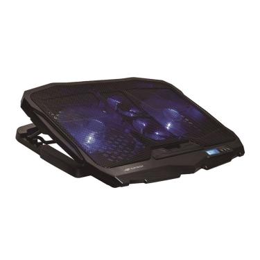 Imagem de Base Notebook C3Tech NBC-100BK 17,3&quot; 2xUSB 2.0 4Leds Azul C/Regulagem altura Preto