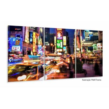 Imagem de Quadro Decorativo Cidade Nova York 120x60 3 peças
