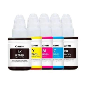 Imagem de Kit 5 Refil Tinta Canon G3110 G3100 G190