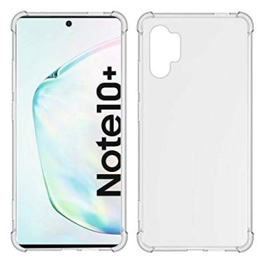 Imagem de USTIYA Capa para Samsung Galaxy Note 10+ Note 10 Plus, Capa de Uso Resistente, Bumper de Absorção de Choques em TPU Protector da Câmera（Transparente）