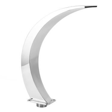 Imagem de Fonte Cachoeira da Piscina,Rosca Interna G1 304 A?o Inoxid¨¢vel Arredondada Design Curvo para Piscina Fonte Piscina Paisagem Jardim Playground, Fonte da cachoeira piscina de a?o inoxid¡§¡ével para