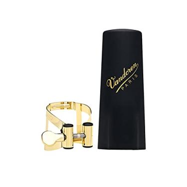 Imagem de Vandoren LC58GP Ligadura M/O e tampa de plástico para saxofone tenor; banhado a ouro