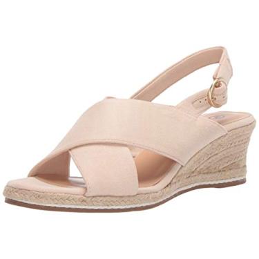 Imagem de Bella Vita Sandália anabela alpargata feminina, Camurça creme, 9