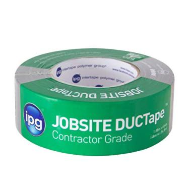 Imagem de Fita adesiva IPG JobSite, fita adesiva de grau de contratante, 3,8 cm x 152,4 m, prata (rolo único)