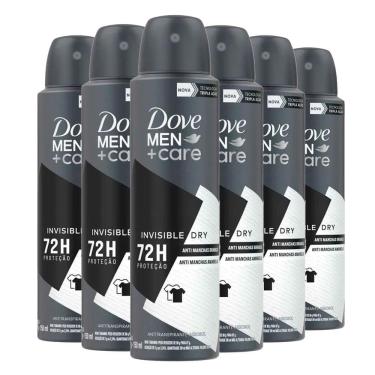Imagem de Kit Desodorante Aerosol Dove Men Invisible Dry 89g - 6 Unidades