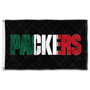 Imagem de WinCraft Green Bay Packers Mexico Mexican Colors Flag Outdoor Indoor 3x5 Foot Banner