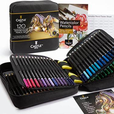 Imagem de Castle Art Supplies Conjunto de 120 lápis de aquarela com extras | Pigmentos vibrantes...
