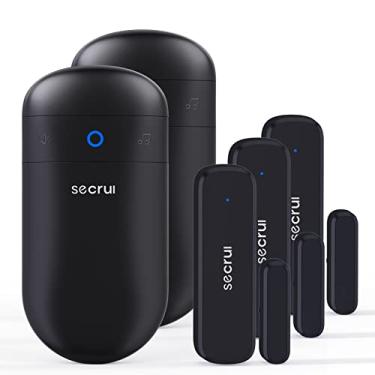Imagem de Campainha da porta, campainha do sensor de porta para abertura de porta – Campainha de porta com faixa de operação de 152 metros 52 indicadores de LED de 110dB – Entrada de alerta para negócios/casa/escritório (2 recibos +3 sensores)