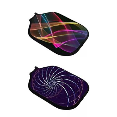 Imagem de 2 Peças Capa de Raquete de Neoprene, Capa de Raquete para Homens E Mulheres, Violeta e colorido