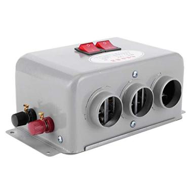 Imagem de Aquecedor de carro, 12 V 200 W a 800 W Descongelador de para-brisa de 3 furos para veículo elétrico portátil baixo ruído aquecedor de automóvel rápido 2 em 1 aquecedor de resfriamento de alta potência compacto ventilador de descongelamento para caminhão de ônibus