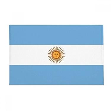 Imagem de DIYthinker Tapete antiderrapante para porta de banheiro com bandeira nacional da Argentina