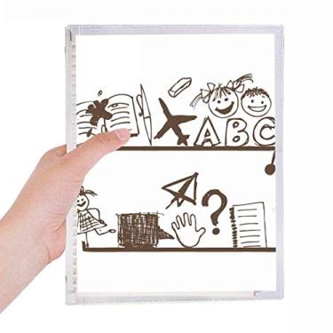 Imagem de Caderno infantil com ilustrações fofas para estantes, folhas soltas, diário recarregável, artigos de papelaria