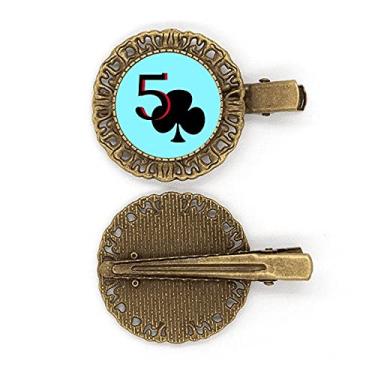 Imagem de Happiness Club 5 prendedor de cabelo de pôquer com grampo de cabelo