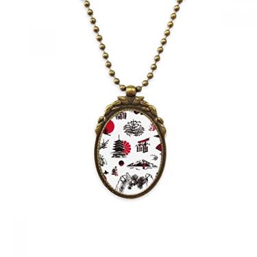 Imagem de DIYthinker Chaveiro com pingente de contas vintage com suporte de pinheiro japonês Sakura