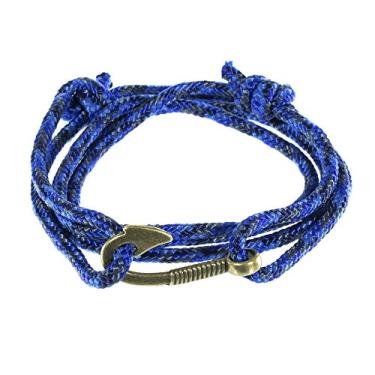 Imagem de West Coast Paracord — Pulseiras masculinas ajustáveis com âncora náutica e anzol – Disponível em uma variedade de acabamentos e cores – Feito de corda de nylon