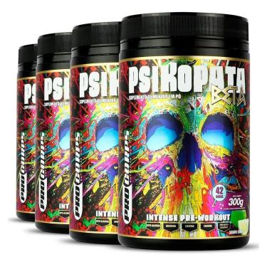 Imagem de 4 Pré Treino Psikopata Beta 300g - Procorps-Unissex