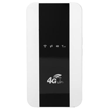 Imagem de Roteador de rede sem fio, 4g 5g cartão sim ponto móvel wi-fi modem dongle, roteador wi-fi portátil ponto móvel de bolso roteador inteligente de rede sem fio, 3000 mah(preto+branco)