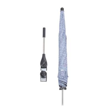 Imagem de Guarda-sol para Carrinho de bebê, Guarda-chuva de Proteção Solar Com Braçadeira Ajustável, Pano de Impacto, Aço, PP, Suporte de Alça Tamanho aprox. 31cm/12,20 pol., para (Azul