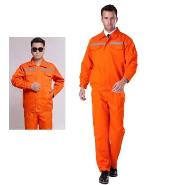 Imagem de Conjunto Uniforme EPI Faixa Refletiva Segurança do Trabalho Profissional Obra Construtora Eletricista Mecanico Prestador de Serviço