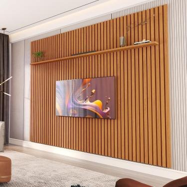 Imagem de Painel Ripado Para Tv Até 75 Polegadas 2.2 Nature Versátil Giga Móveis