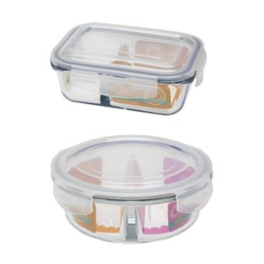 Imagem de Conjunto de Potes Herméticos de Vidro com Divisória 2 Peças Oxford