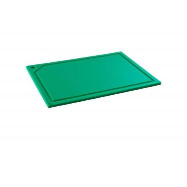 Imagem de Tabua de Corte em polietileno - Verde - Canaleta - 50 x 30 - Utensilio