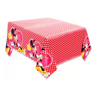 Imagem de Toalha de Mesa Decoração Minnie Vermelha Festa Ani 120x220cm - REGINA