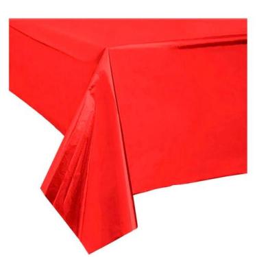 Imagem de TOALHA DE MESA METALIZADA PARA FESTA  VERMELHA 1,37x1,83m - YOSS