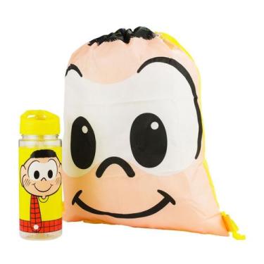 Imagem de Garrafa Plástico 450ml Mochila Sacola Monica Turma Da Mônica - Taimes
