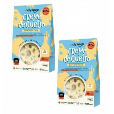 Imagem de 2x Creme de Queijo com Brócolis- Sem Glúten - Holysoup- 105g