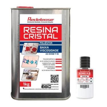 Imagem de Resina Cristal de Baixa Viscosidade Com Catalisador (1,030 Kg) - Redel
