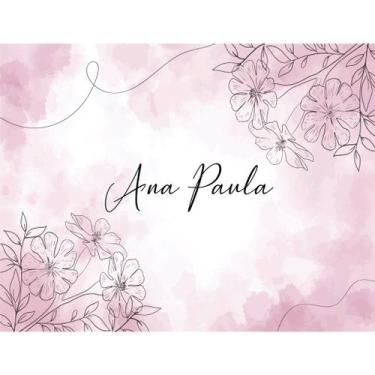 Imagem de Necessaire Tecido Personalizada com Nome Impermeável Bolsa Feminina Pr