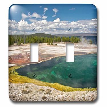 Imagem de 3dRose lsp_251597_2 Abyss Pool, West Thumb Geyser Basin, Parque Nacional Yellowstone, WY - Interruptor Duplo