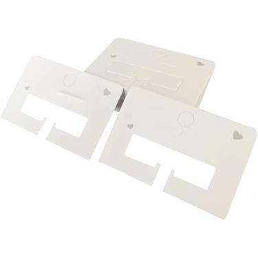 Imagem de 100 peças de cartões de exibição de grampos de cabelo brancos, laços de cabelo, cartões de embalagem de acessórios de cabelo, suporte de papel de papelão para clipes de garra de cabelo, presilhas de