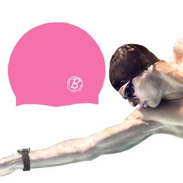 Imagem de Voltar Touca De Natação Silicone Hidro Impermeável Não Molha Cabelo - 