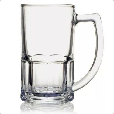 Imagem de Jogo de 6 canecas chopp 340 ml copo cerveja  vidro kit - Original