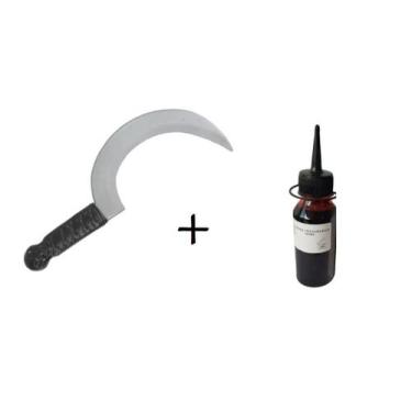 Imagem de Foice plástico para Haloween  + Sangue falso 100ml realista - Lynx Pro