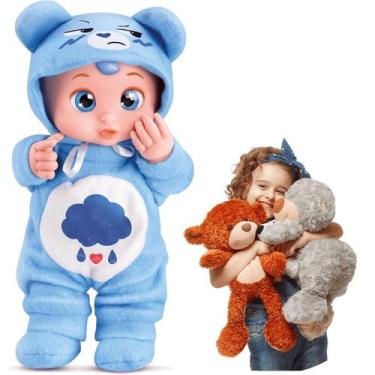 Imagem de Brinquedo Ursinho Carinhoso Azul De Pelúcia Ideal Para Presente Com Ga