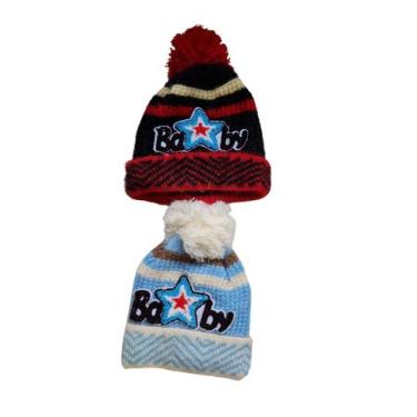 Imagem de 2 Toucas De Frio Gorro Bebê Infantil boina menino - Lynx produções