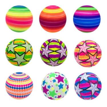 Imagem de Kit 55 Bolas Vinil Dente De Leite Praia Piscina sortidas - Fini