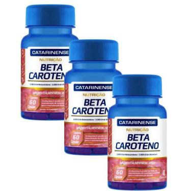 Imagem de Kit 3 Beta Caroteno Catarinense 60 Cápsulas 