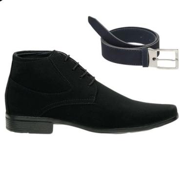 Imagem de Bota Masculina Coturno Social Masculino Cano Baixo em Nobuck Conforto 