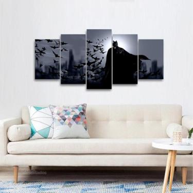 Imagem de Quadro Batman Mosaico Para Quarto 125x60 decorativo - Wall frame