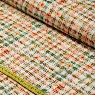 Imagem de Tecido Estampado para Patchwork - Madrigal : Floral Xadrez (0,50x1,50)