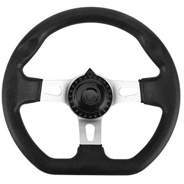 Imagem de Superfície Lisa do Volante de para Acessório de Carrinho de Corrida de Kart Buggy 270 Mm Preto