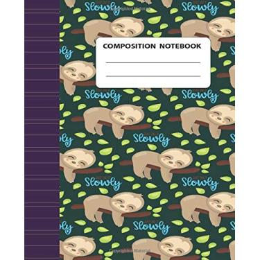 Imagem de Composition Notebook: Sloth college ruled notbook for school | School Writing Notebook | Cute Sloth Design | 120 Pages