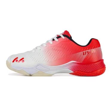 Imagem de Condromly Sapatos femininos masculinos Pickleball – Sola de borracha leve 20 para aderência e flexibilidade, sem marcação e estabilidade – Pickleball e badminton perfeito para tênis de quadra Pickleball, 020 Vermelho, 35/36 BR