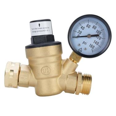 Imagem de Regulador de Pressão água RV Com Bronze Bronze 3/4 Polegada Válvula Ajustável para o Filtro de Tela de Entrada do Trailer de Deslocamento para o Trailer de Viagem